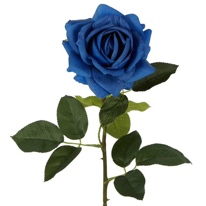 Belle Real Touch Rose Stem Electric Blue 65cm Pack of 12