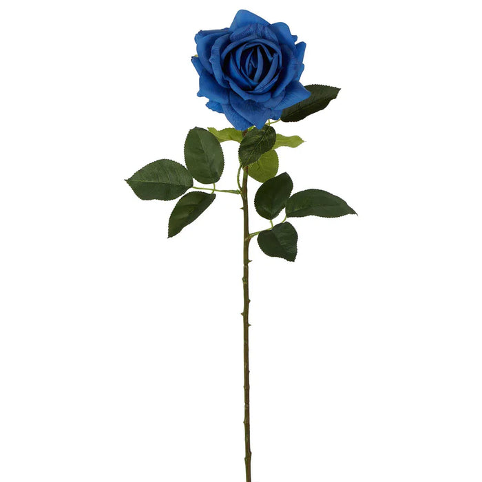 Belle Real Touch Rose Stem Electric Blue 65cm Pack of 12