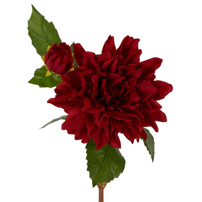 Dahlia Flower Real Touch Stem Red 74cm Pack of 12