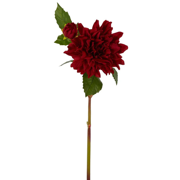 Dahlia Flower Real Touch Stem Red 74cm Pack of 12