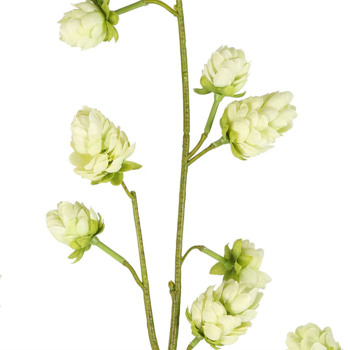 Hop Flower Spray White 112cm Pack of 12