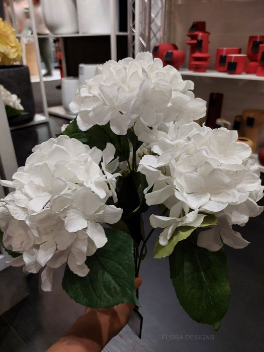 Hydrangea Bush 46cm White Pack of 12